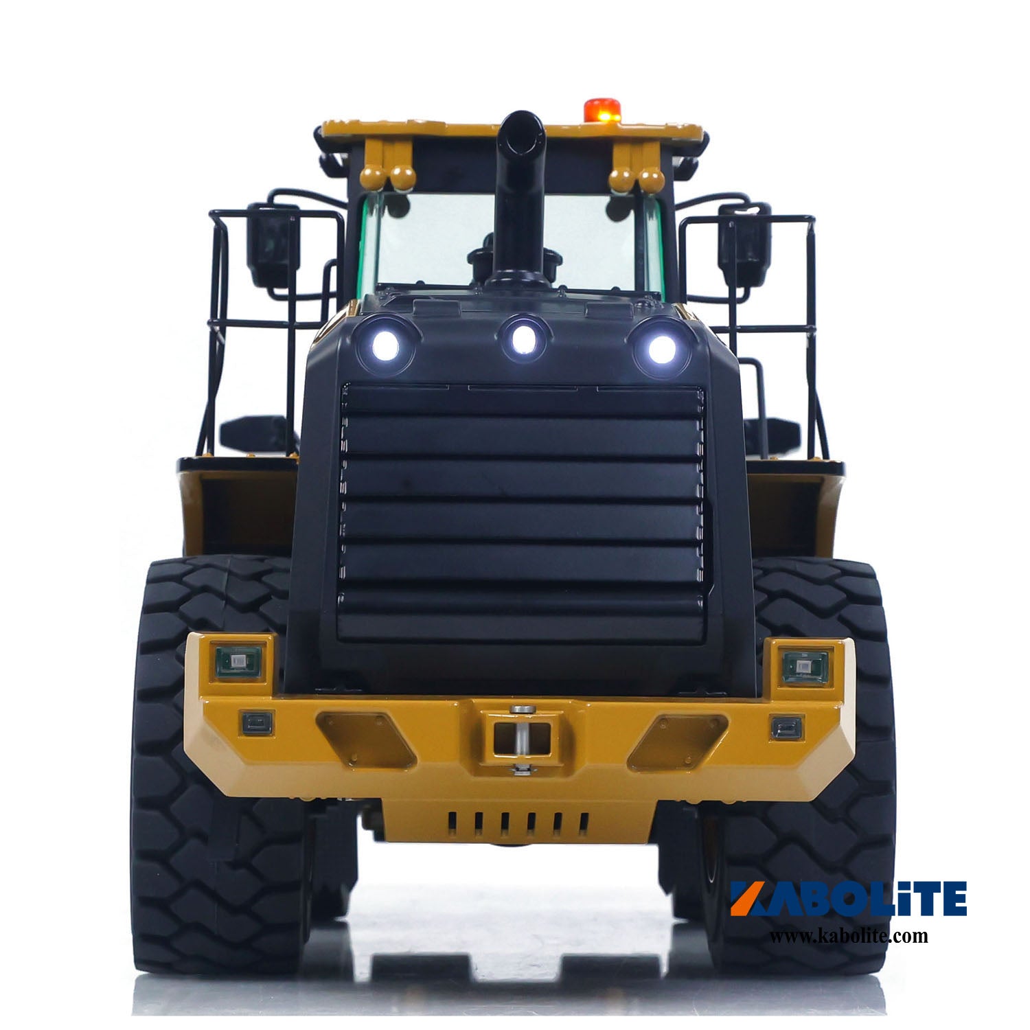 Kabolite K966 1/16 Metal Hydraulic RC Loader Model with FlySky ST8 Radio Controller Light Sound System
