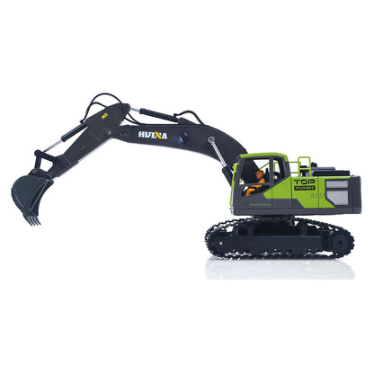RTR HUINA 1/18 Electric RC Excavator 1661 Remote Control Digger Finished Model Battery Light Effects Metal Bucket No Sound