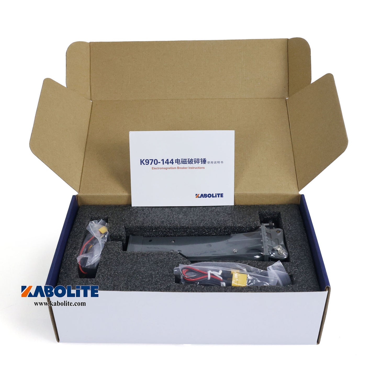 Kabolite Metal Electric Hammer Attachment Upgrade Spare Parts for 1/14 K970 100S PRO RC Hydraulic Excavator