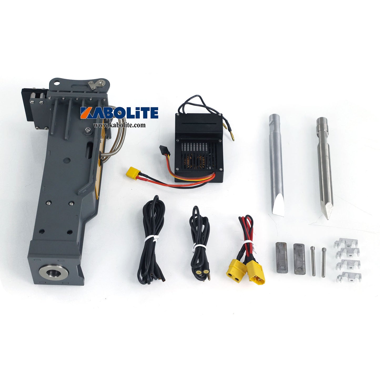 Kabolite Metal Electric Hammer Attachment Upgrade Spare Parts for 1/14 K970 100S PRO RC Hydraulic Excavator