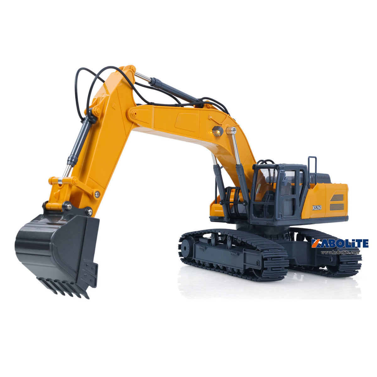 IN Stock HUINA XE1260 1/18 Electric RC Excavator Remote Control Digger with Metal Bucket Breaker Hammer Lights Sound for Construction Hobbyists