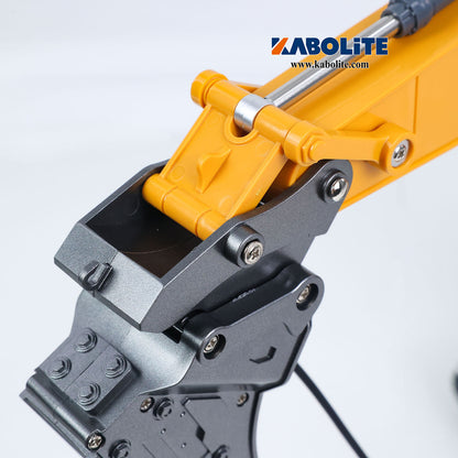 IN Stock HUINA XE1260 1/18 Electric RC Excavator Remote Control Digger with Metal Bucket Breaker Hammer Lights Sound for Construction Hobbyists