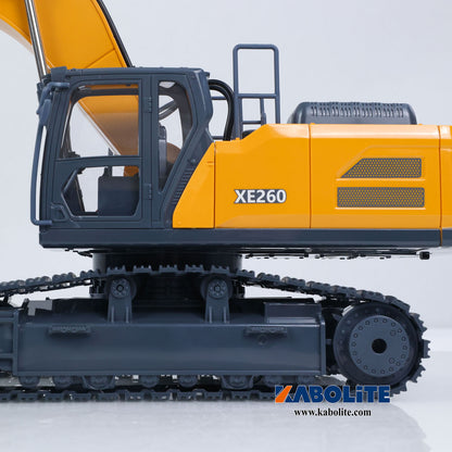 IN Stock HUINA XE1260 1/18 Electric RC Excavator Remote Control Digger with Metal Bucket Breaker Hammer Lights Sound for Construction Hobbyists