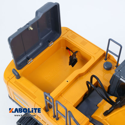IN Stock HUINA XE1260 1/18 Electric RC Excavator Remote Control Digger with Metal Bucket Breaker Hammer Lights Sound for Construction Hobbyists
