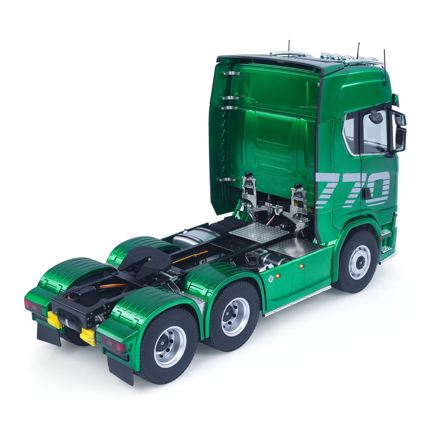 DE Stock 1/14 KABOLITE 770S 100 6X6 RC Tractor Truck Romote Control RTR Vehicle Model 2 Speed Axle Locks Metal Chassis Rail Openable Door