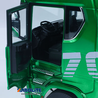 Fast Free Shipping for EU 1/14 KABOLITE 770S 100 6X6 RC Tractor Truck Romote Control RTR Vehicle Model 2 Speed Axle Locks Metal Chassis Rail Openable Door