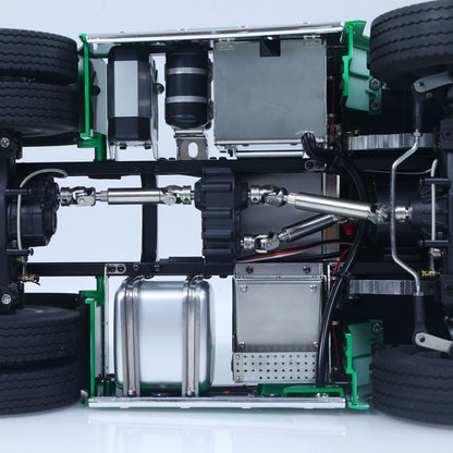 DE Stock 1/14 KABOLITE 770S 100 6X6 RC Tractor Truck Romote Control RTR Vehicle Model 2 Speed Axle Locks Metal Chassis Rail Openable Door