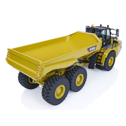 Flash Sale US Stock KABOLITE K960 1/20 RC Hydraulic Articulated Truck 6x6 Remote Control Dumper Cars Lights System ST8 Transmitter Battery