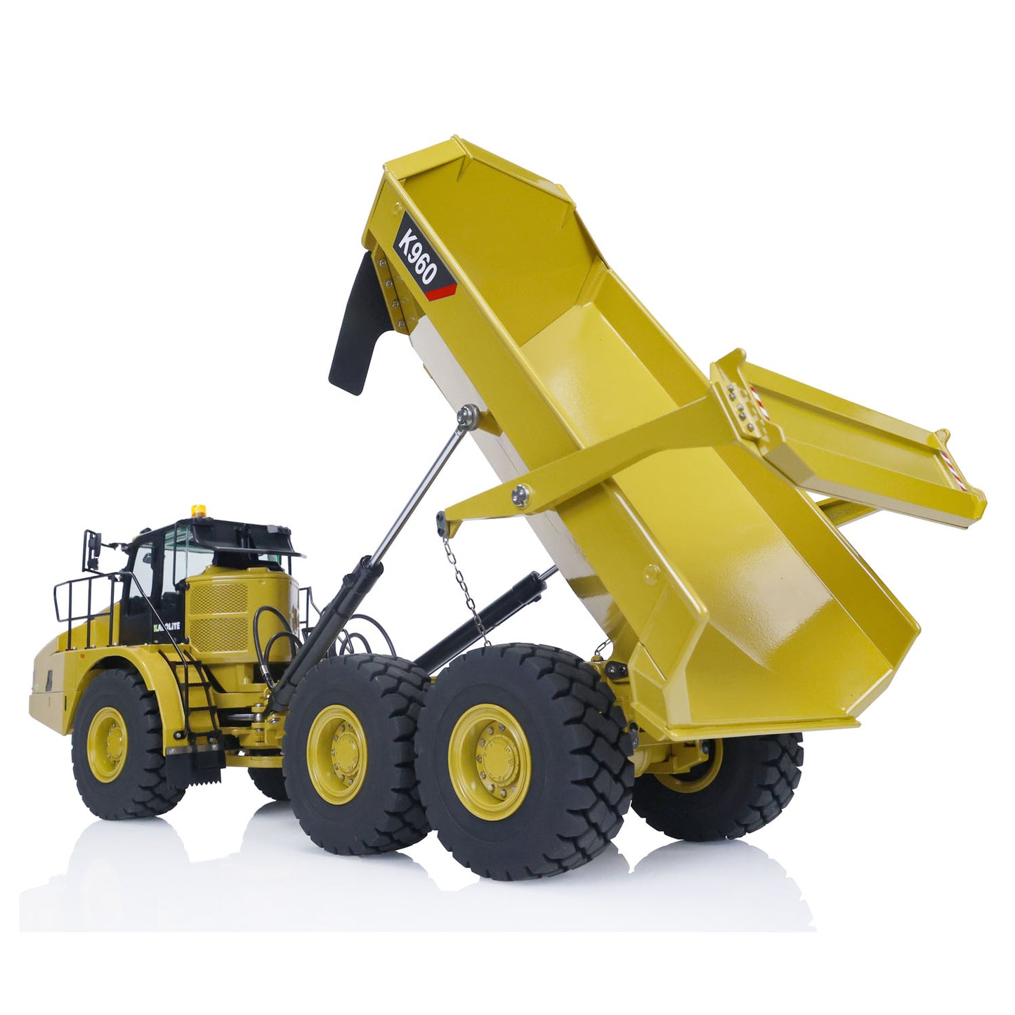 Flash Sale US Stock KABOLITE K960 1/20 RC Hydraulic Articulated Truck 6x6 Remote Control Dumper Cars Lights System ST8 Transmitter Battery