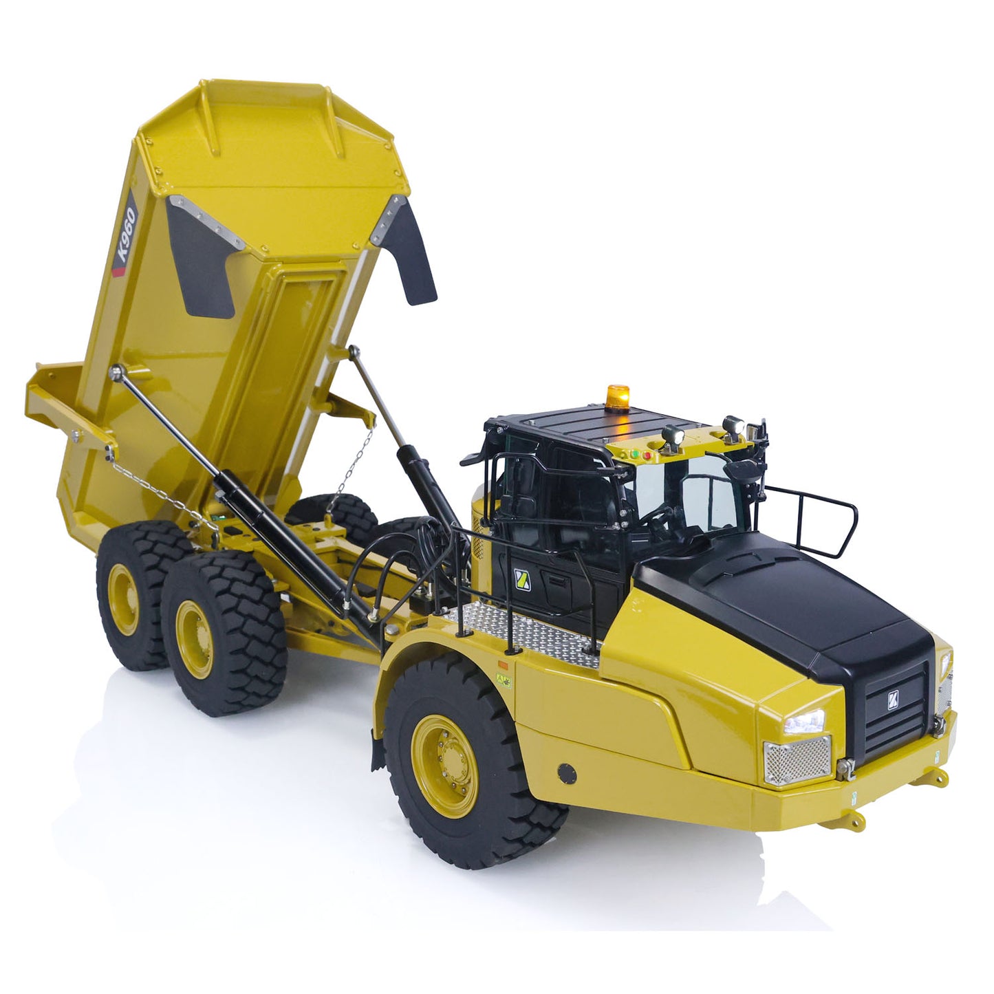 Flash Sale US Stock KABOLITE K960 1/20 RC Hydraulic Articulated Truck 6x6 Remote Control Dumper Cars Lights System ST8 Transmitter Battery