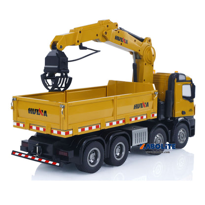 Limited-Time Sale US Stock HUINA 1538 1/14 RC Timber Grab Dumper Truck with Light Sound 26CH 2.4G Radio Controller for gift