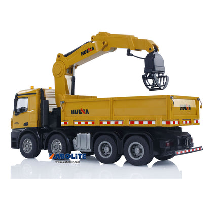IN Stock HUINA 1538 1/14 RC Timber Grab Dumper Truck with Light Sound 26CH 2.4G Radio Controller for Scale Machinery Enthusiasts
