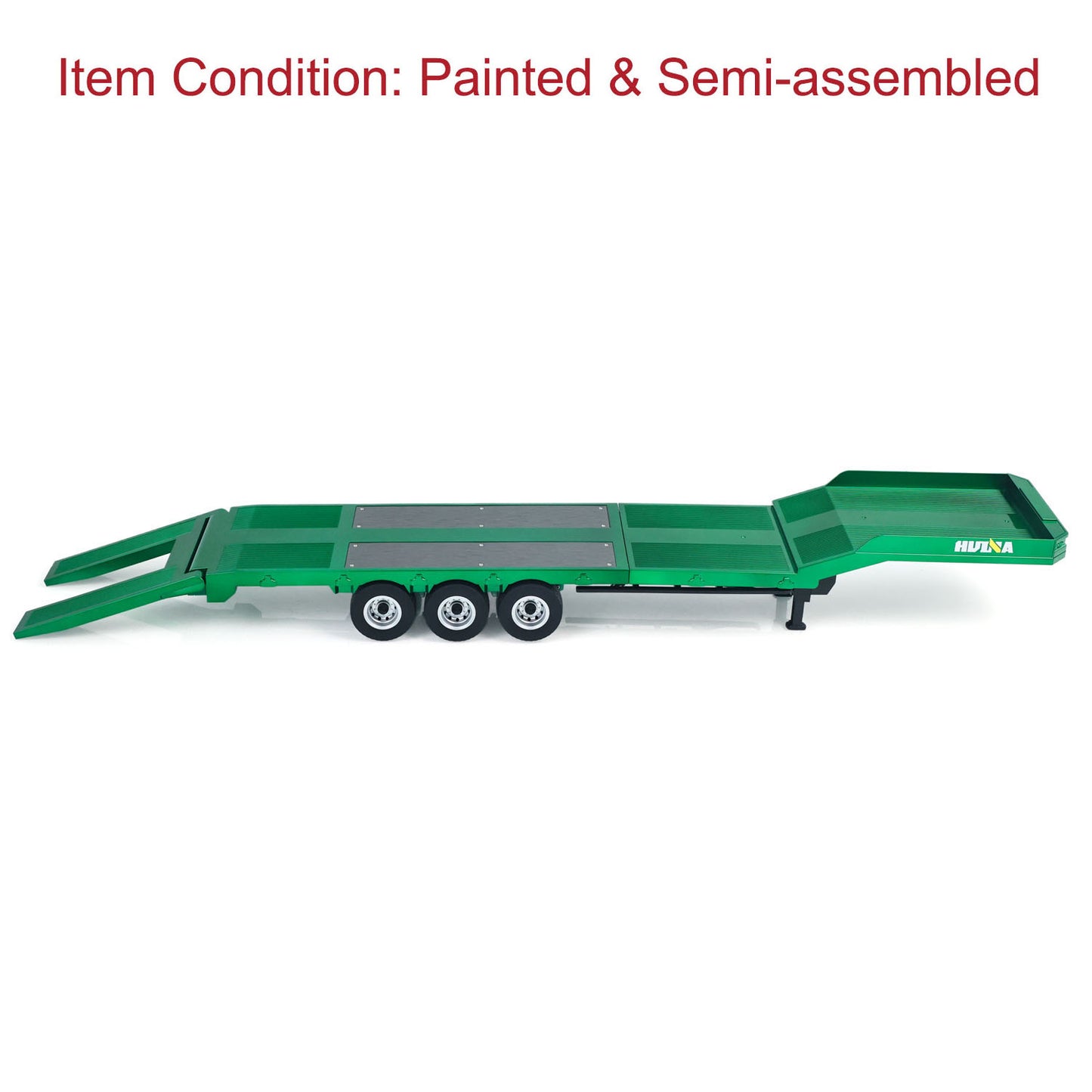 US STOCK HUINA 1/18 Plastic Flatbed Semi Trailer 1502 for Remote Control Tractor Truck 1501 Electric Support Legs Battery No Light