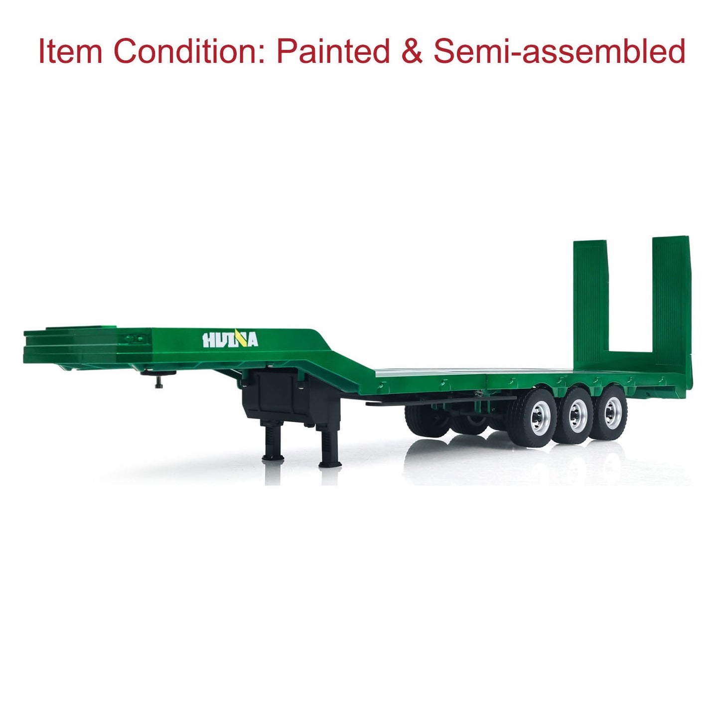 US STOCK HUINA 1/18 Plastic Flatbed Semi Trailer 1502 for Remote Control Tractor Truck 1501 Electric Support Legs Battery No Light