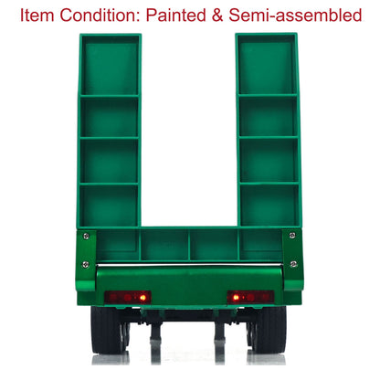 US STOCK HUINA 1/18 Plastic Flatbed Semi Trailer 1502 for Remote Control Tractor Truck 1501 Electric Support Legs Battery No Light