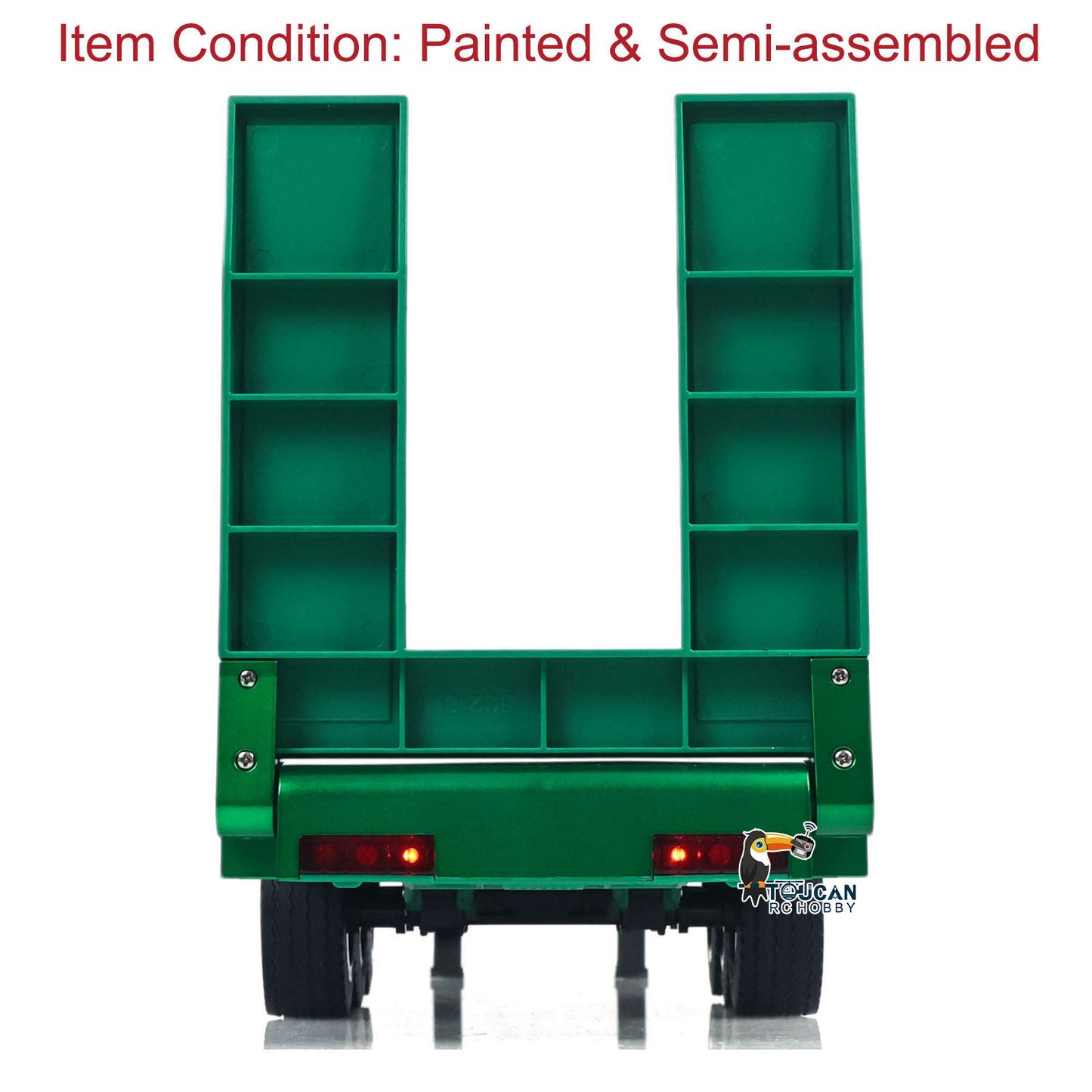 3 Axles Plastic Semi Trailer Flatbed 1502 for 1/18 Remote Control Tractor Truck HUINA 1501 RC Lorry Car Model Upgrade Parts