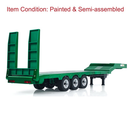 US STOCK HUINA 1/18 Plastic Flatbed Semi Trailer 1502 for Remote Control Tractor Truck 1501 Electric Support Legs Battery No Light