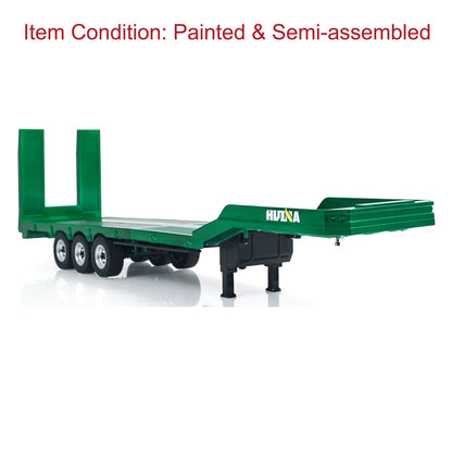 Fast Free Shipping for EU HUINA 1/18 Plastic 3 Axles Flatbed Semi Trailer 1502 for RC Tractor Truck 1501 Electric Support Legs 3.7V Li-Po Battery