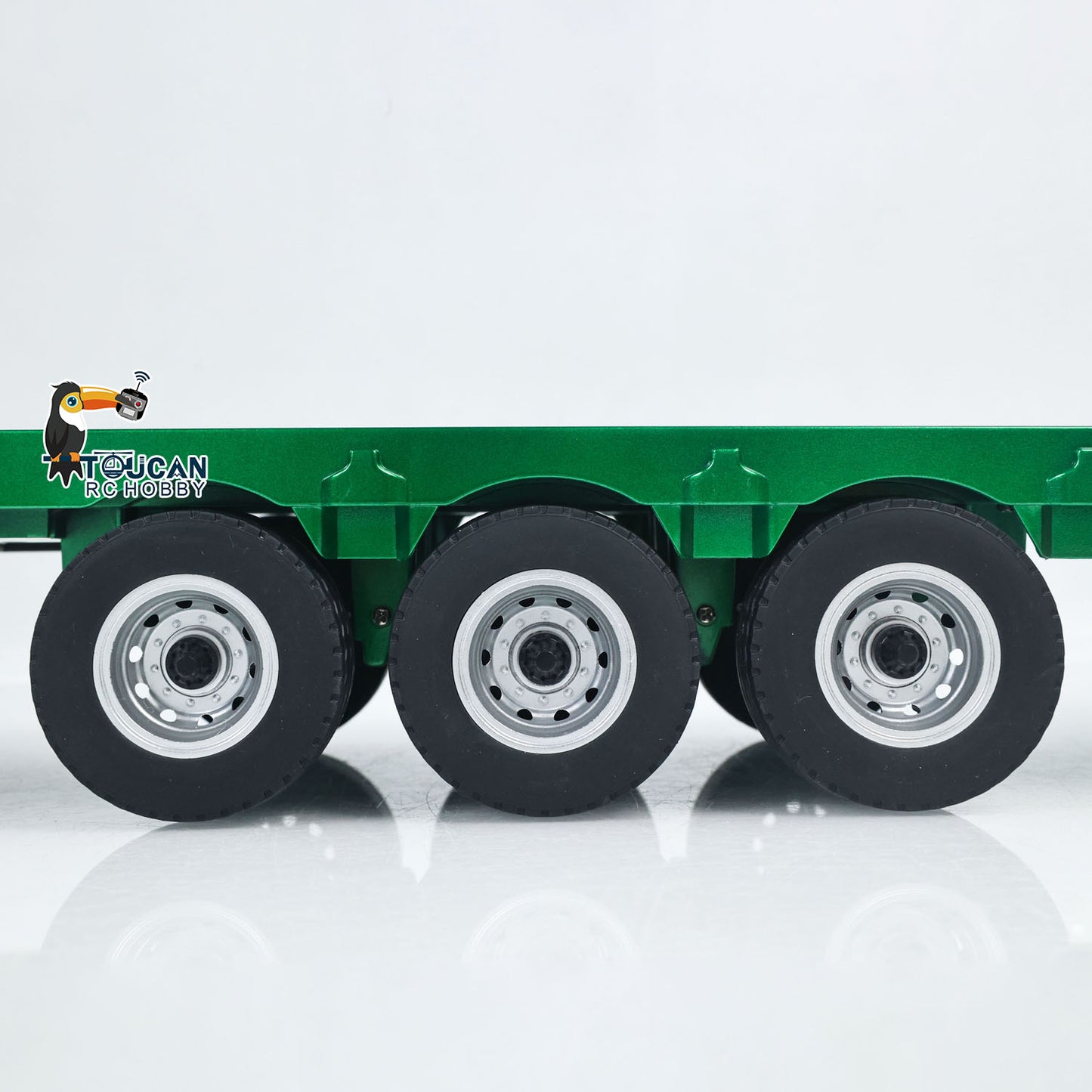 3 Axles Plastic Semi Trailer Flatbed 1502 for 1/18 Remote Control Tractor Truck HUINA 1501 RC Lorry Car Model Upgrade Parts