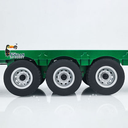 3 Axles Plastic Semi Trailer Flatbed 1502 for 1/18 Remote Control Tractor Truck HUINA 1501 RC Lorry Car Model Upgrade Parts