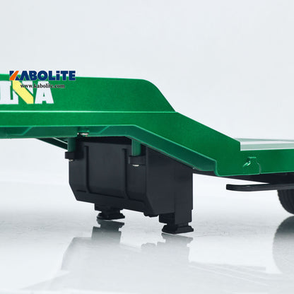 IN Stock HUINA 1502 1/18 3 Axles Plastic Semi Trailer Flatbed with Electric Tailboard Lifting Legs for RC Tractor Truck 1501 Lorry Model