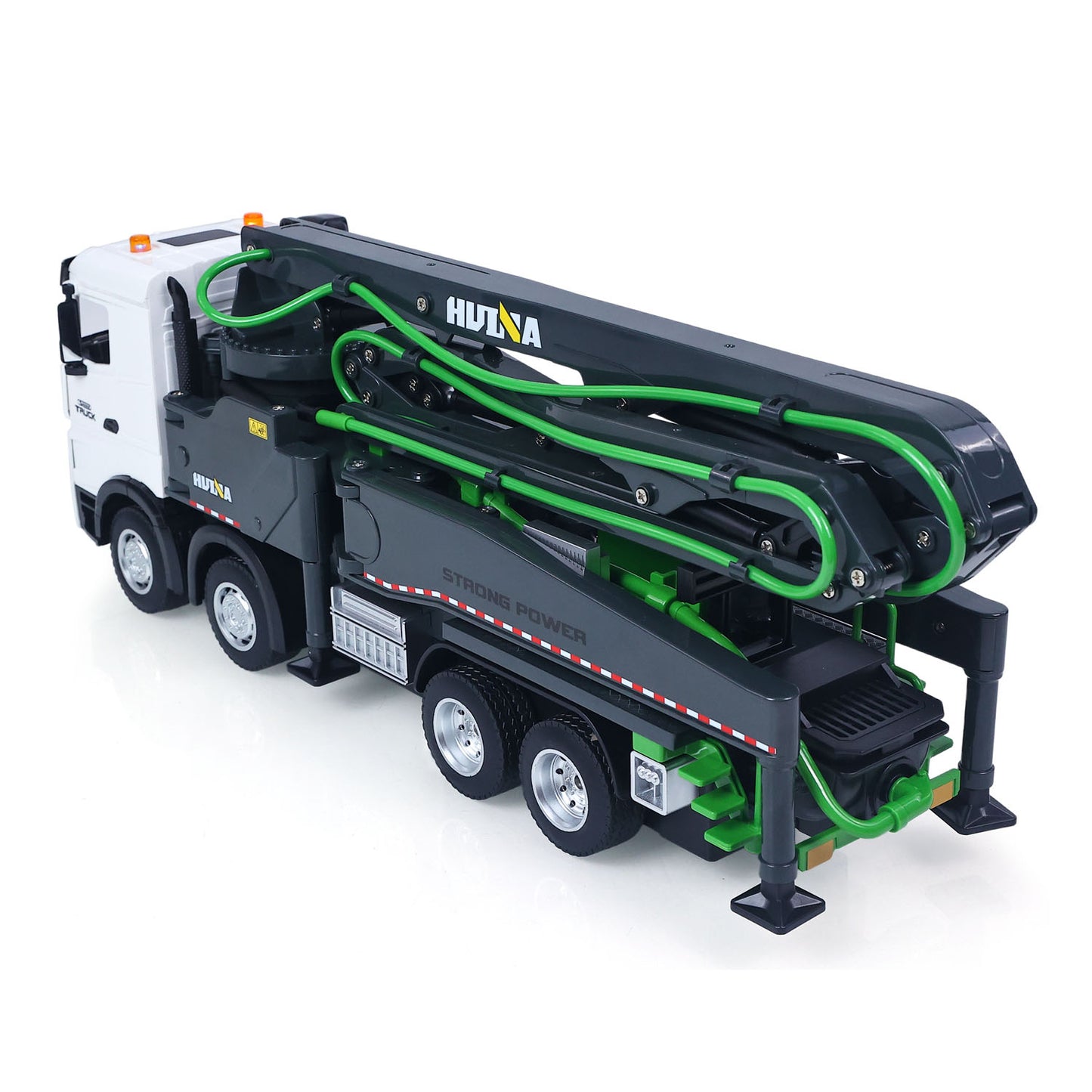 HUINA 1/18 Remote Control Concrete Pump Truck 1381 Engineering Vehicle Finished Model RTR Manual Support Leg Light Sound Effects