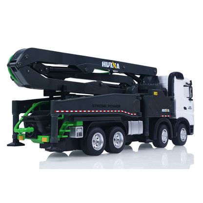 HUINA 1/18 Remote Control Concrete Pump Truck 1381 Engineering Vehicle Finished Model RTR Manual Support Leg Light Sound Effects