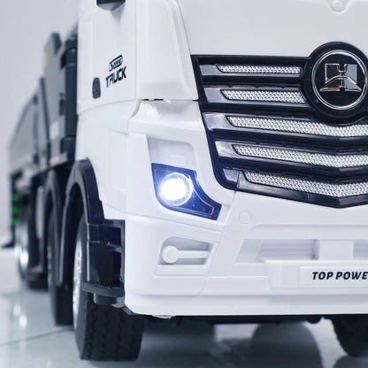 HUINA 1/18 Remote Control Concrete Pump Truck 1381 Engineering Vehicle Finished Model RTR Manual Support Leg Light Sound Effects