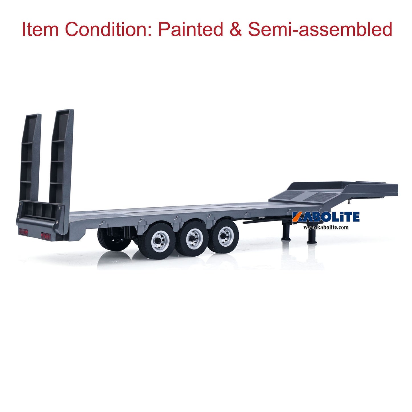 IN Stock HUINA 1502 1/18 3 Axles Plastic Semi Trailer Flatbed with Electric Tailboard Lifting Legs for RC Tractor Truck 1501 Lorry Model