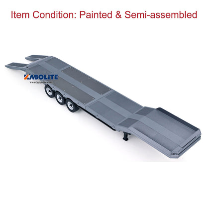 IN Stock HUINA 1502 1/18 3 Axles Plastic Semi Trailer Flatbed with Electric Tailboard Lifting Legs for RC Tractor Truck 1501 Lorry Model