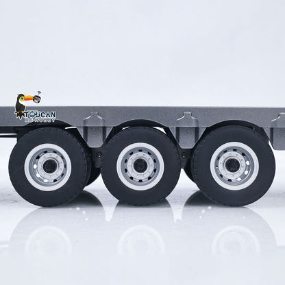 US Stock 73.5CM Plastic Semi Trailer Flatbed 1502 for 1/18 Remote Control Tractor Truck HUINA 1501 Electronic Support Legs Tail Board