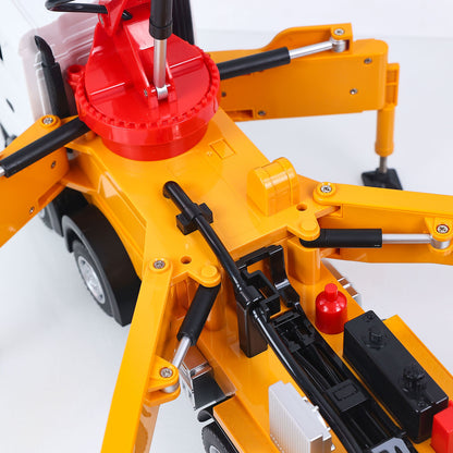 HUINA 1/18 Remote Control Concrete Pump Truck 1381 Engineering Vehicle Finished Model RTR Manual Support Leg Light Sound Effects