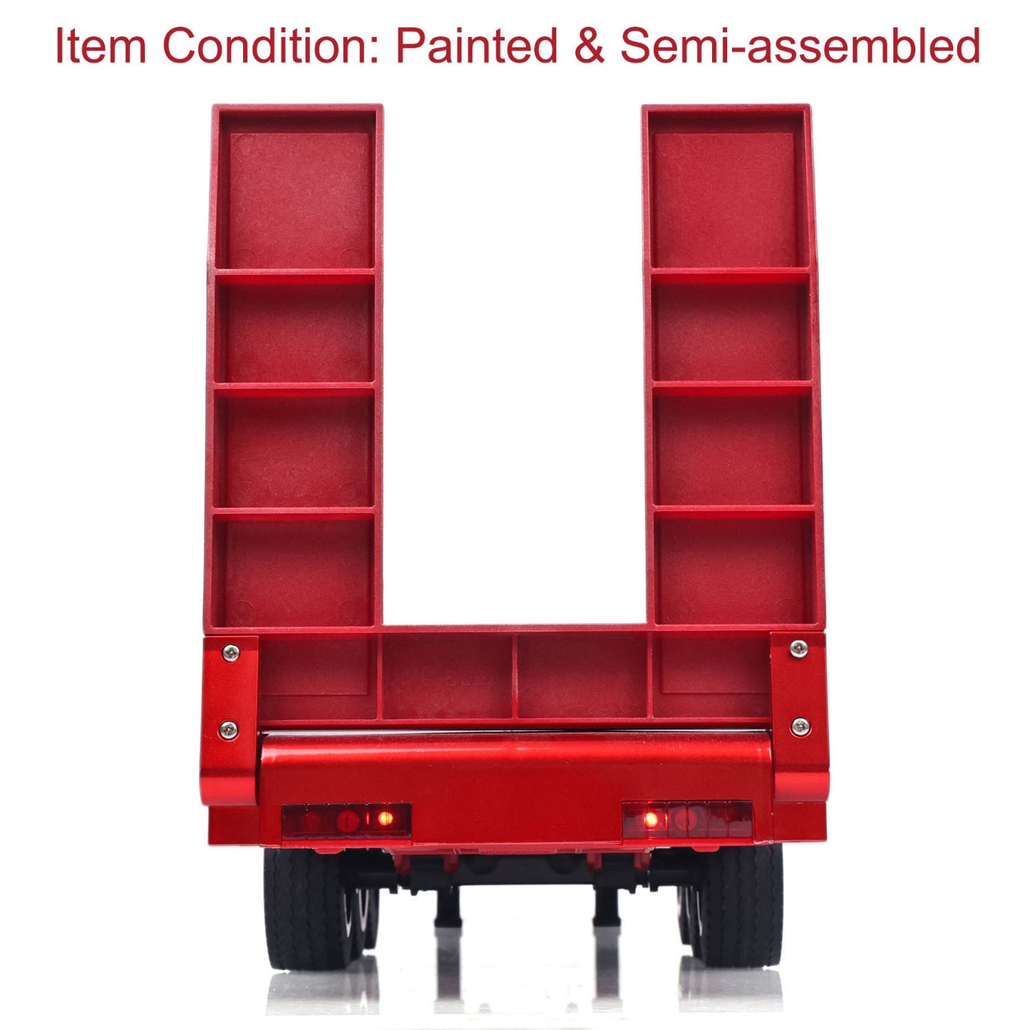 3 Axle Plastic Semi Trailer Flatbed 1502 for 1/18 Remote Control Tractor Truck HUINA 1501 RC Lorry Car Model Upgrade Parts