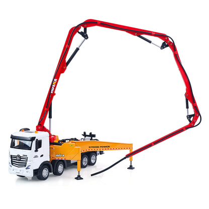 HUINA 1/18 Remote Control Concrete Pump Truck 1381 Engineering Vehicle Finished Model RTR Manual Support Leg Light Sound Effects