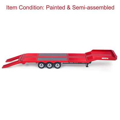 3 Axle Plastic Semi Trailer Flatbed 1502 for 1/18 Remote Control Tractor Truck HUINA 1501 RC Lorry Car Model Upgrade Parts