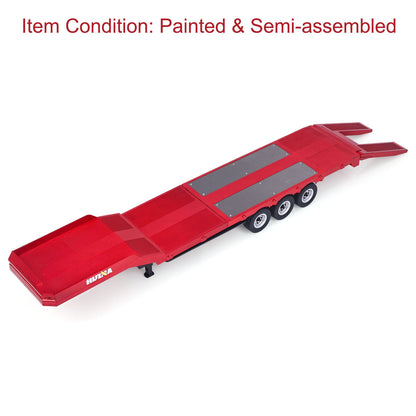 3 Axle Plastic Semi Trailer Flatbed 1502 for 1/18 Remote Control Tractor Truck HUINA 1501 RC Lorry Car Model Upgrade Parts