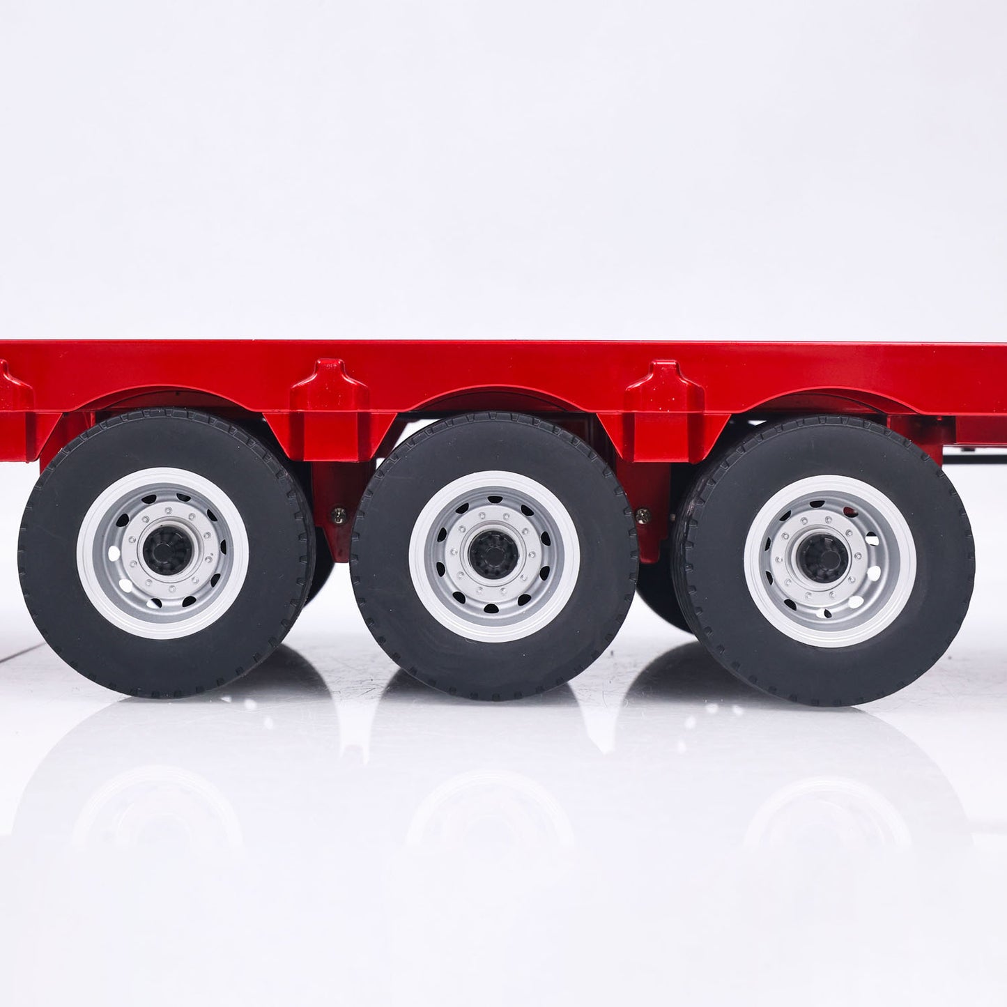 3 Axle Plastic Semi Trailer Flatbed 1502 for 1/18 Remote Control Tractor Truck HUINA 1501 RC Lorry Car Model Upgrade Parts