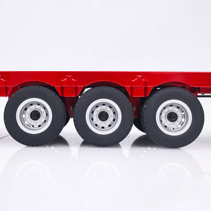3 Axle Plastic Semi Trailer Flatbed 1502 for 1/18 Remote Control Tractor Truck HUINA 1501 RC Lorry Car Model Upgrade Parts