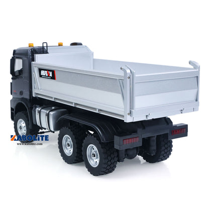 IN Stock HUINA 1598PRO 1/14 6X6 Metal Remote Control Dump Truck Engineering Vehicle Electric RC Tipper Model with Light Sound System