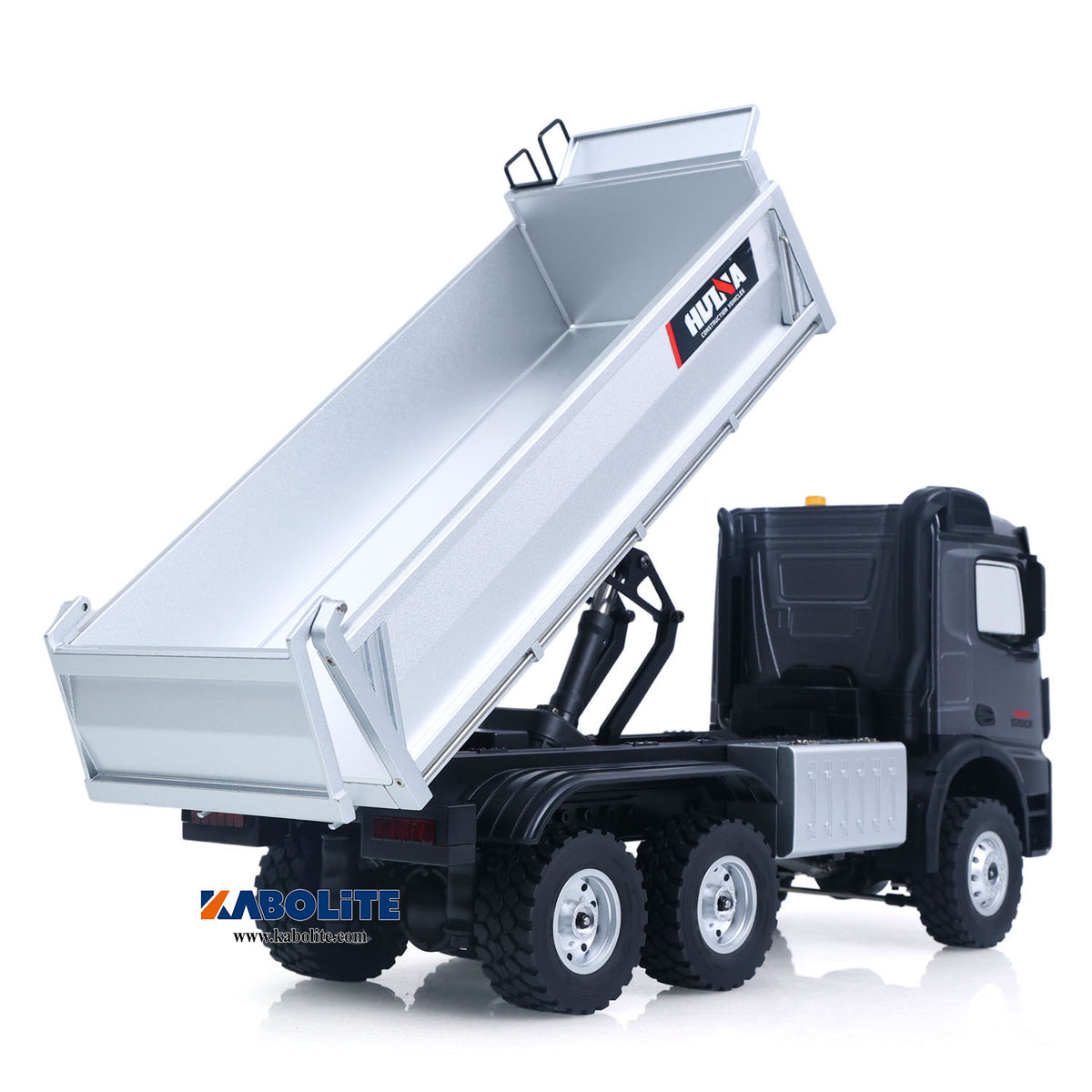 IN Stock HUINA 1598PRO 1/14 6X6 Metal Remote Control Dump Truck Engineering Vehicle Electric RC Tipper Model with Light Sound System