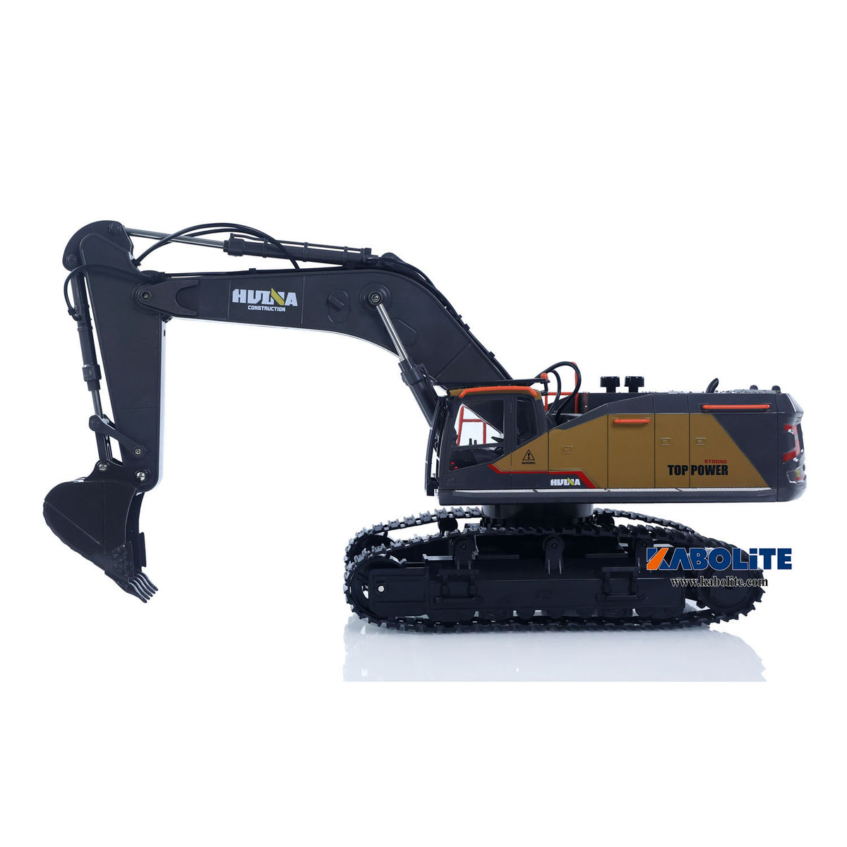 US STOCK HUINA 1/14 592 RC Tracked Excavator Car Model Gift 2.4G Radio Light Sound Remote Control Construction Vehicle
