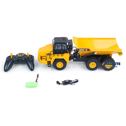 IN Stock HUINA 553 1/16 Half Metal Electric Remote Control Dump Truck RC Construction Vehicle Tipper Lights Sounds Effect RTR Model