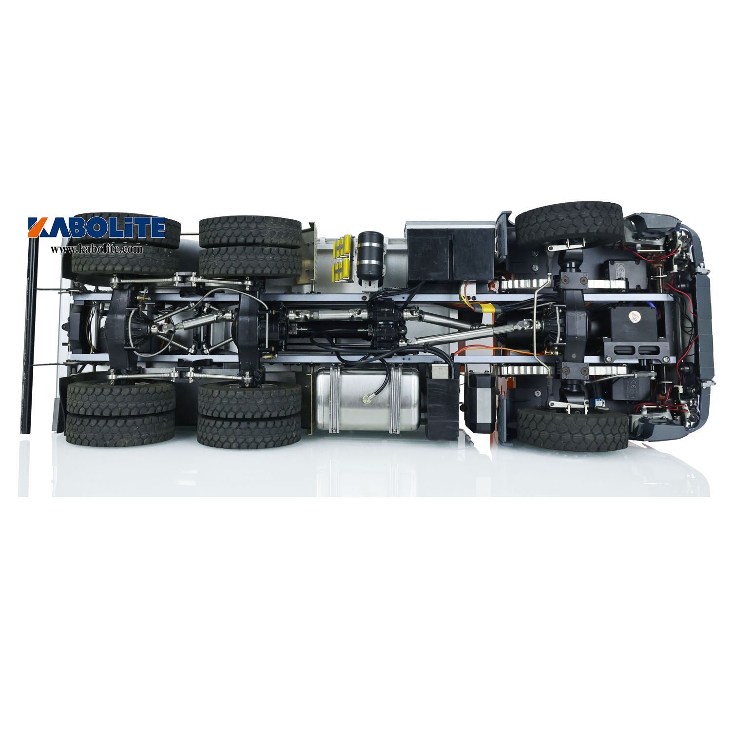 Kabolite K3364 1/14 6x6 Metal Hydraulic RC Dump Truck with Differential Lock Light Sound