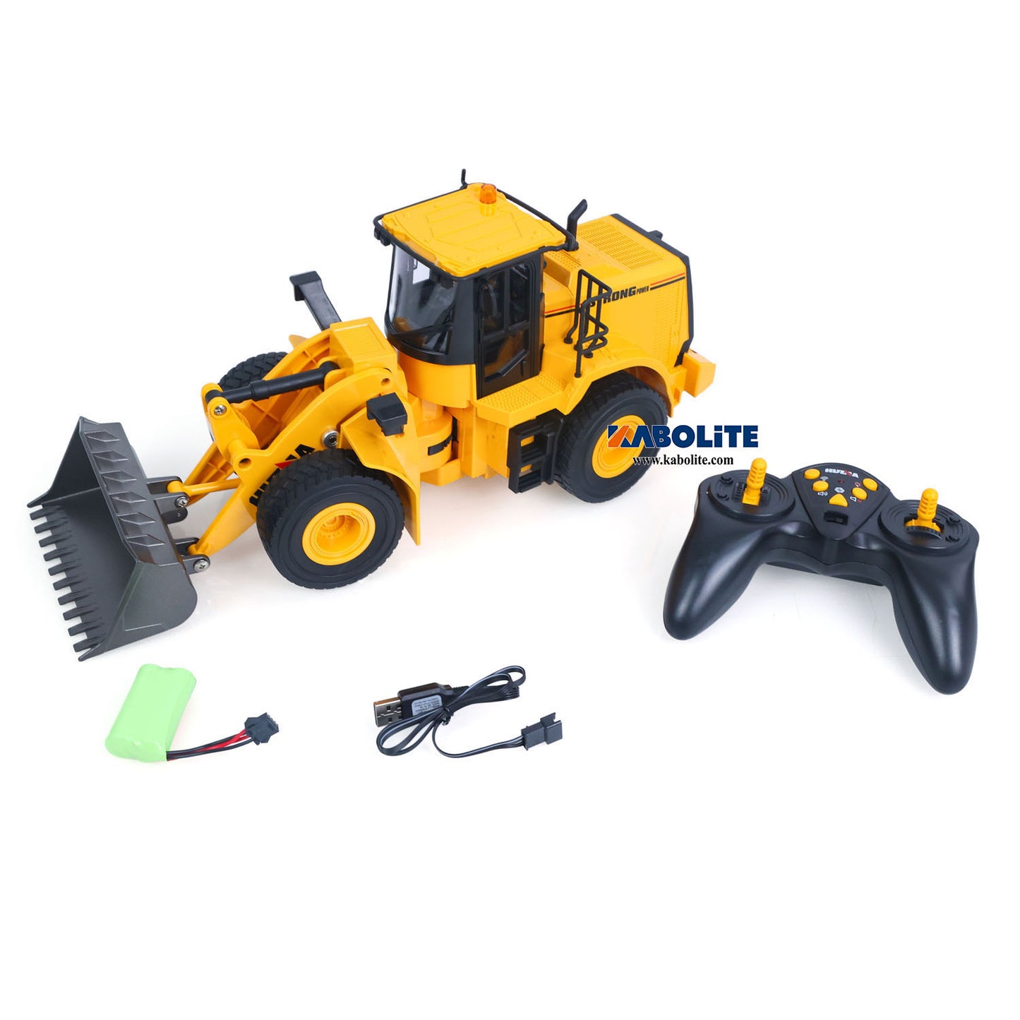 IN Stock HUINA 552 1/16 Half Metal Electric Remote Control Loader Mini RC Engineering Vehicle Model Radio Lights Sounds Effects