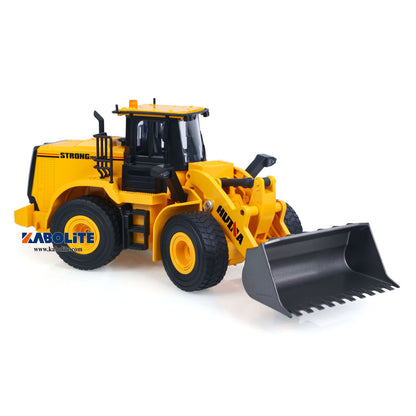 IN Stock HUINA 552 1/16 Half Metal Electric Remote Control Loader Mini RC Engineering Vehicle Model Radio Lights Sounds Effects