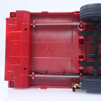 3 Axles Plastic Semi Trailer Flatbed 1502 for 1/18 Remote Control Tractor Truck HUINA 1501 RC Lorry Car Model Upgrade Parts