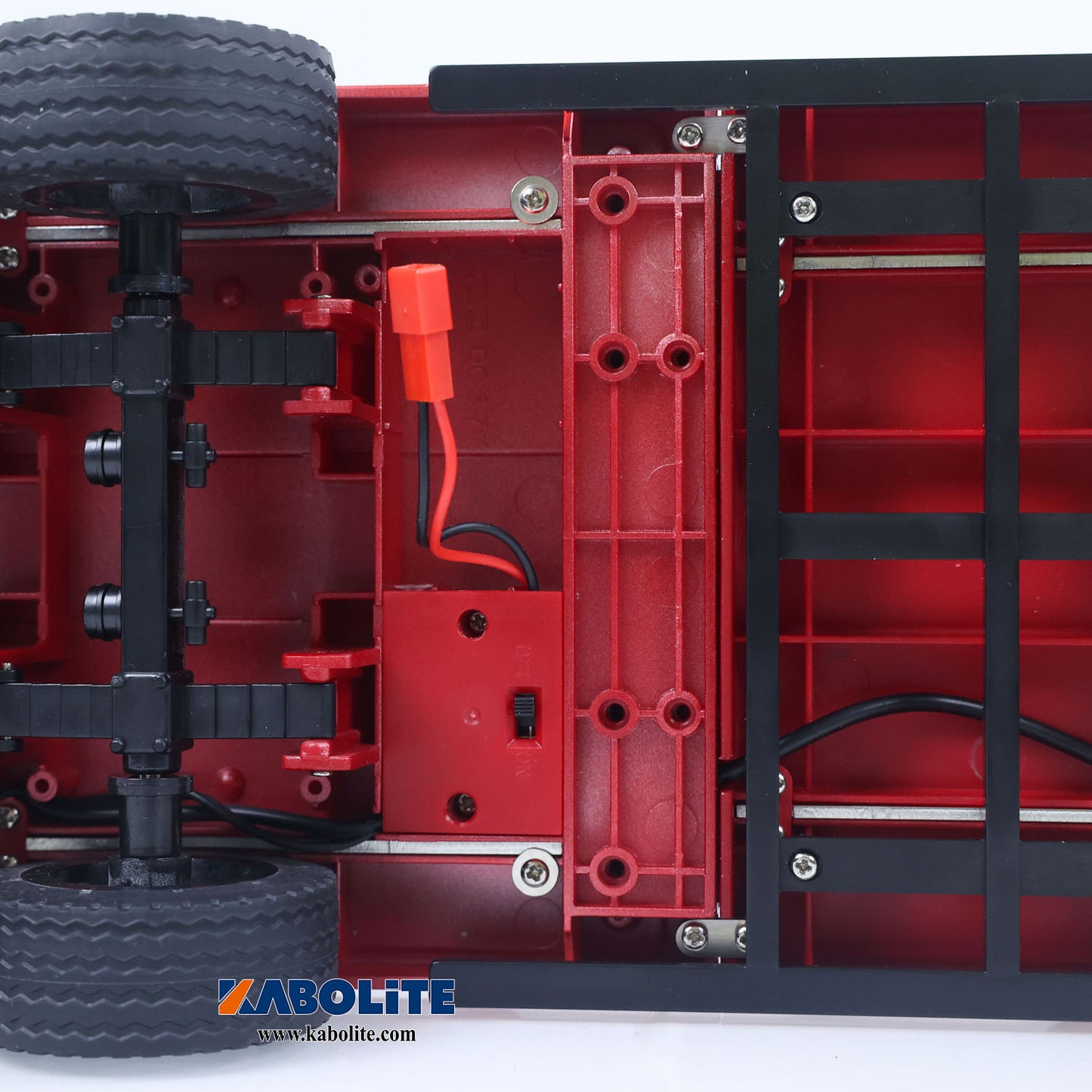 IN Stock HUINA 1502 1/18 3 Axles Plastic Semi Trailer Flatbed with Electric Tailboard Lifting Legs for RC Tractor Truck 1501 Lorry Model