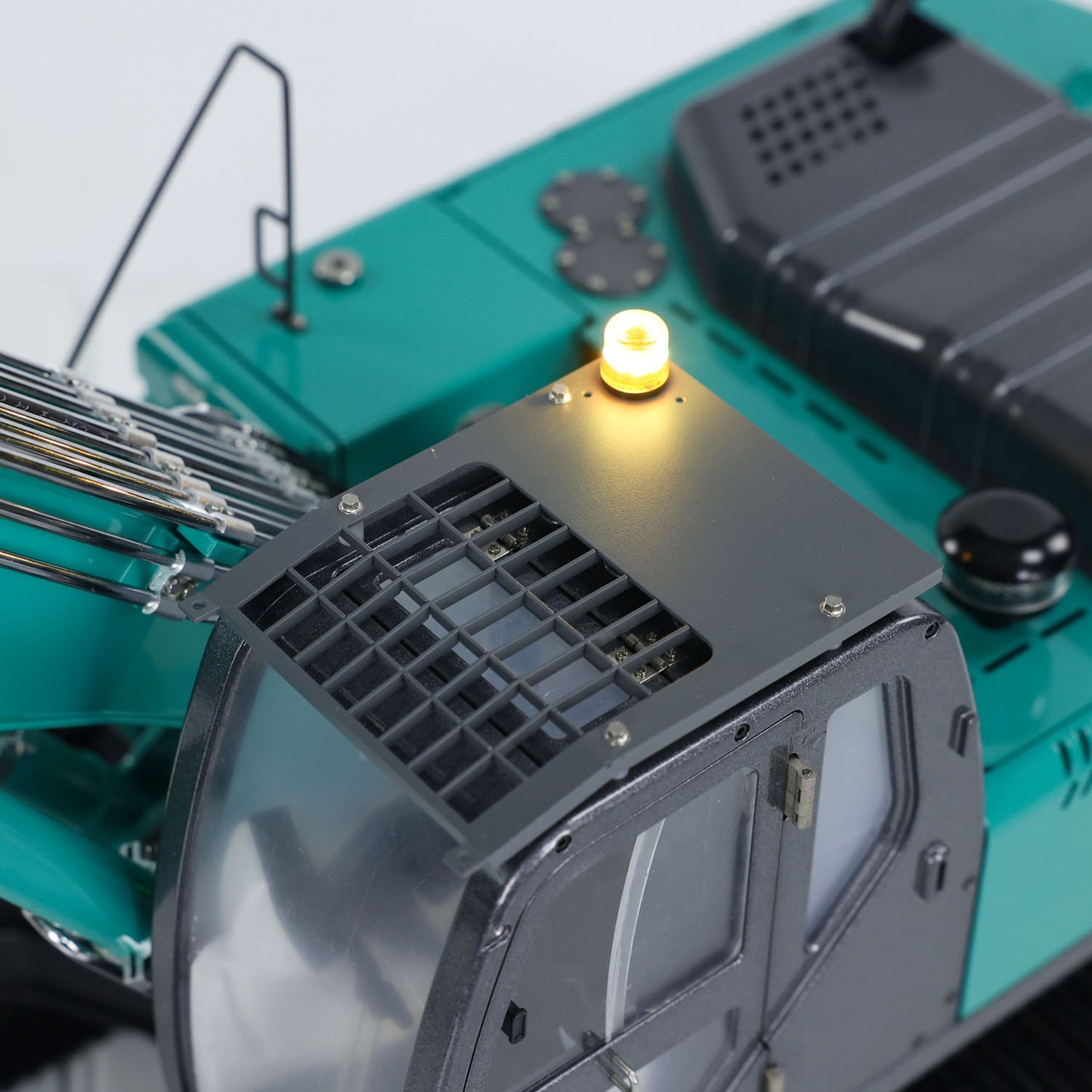 KABOLITE  1/14 K350 200 3Arm RC Hydraulic Excavator Remote Control Digger Model Light Sound System Flysky Radio RTR Battery