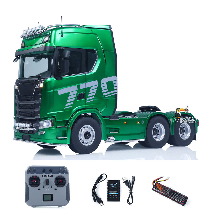Flash Sale Fast Free Shipping for EU 1/14 KABOLITE RC Tractor Truck SC 770S 100 6X6 2Speed Romote Control Vehicle Axle Locks Metal Chassis Rail Openable Door RTR