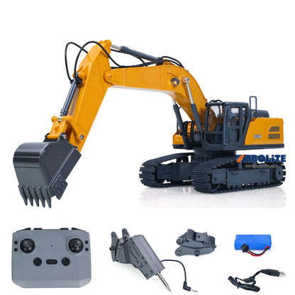 IN Stock HUINA XE1260 1/18 Electric RC Excavator Remote Control Digger with Metal Bucket Breaker Hammer Lights Sound for Construction Hobbyists
